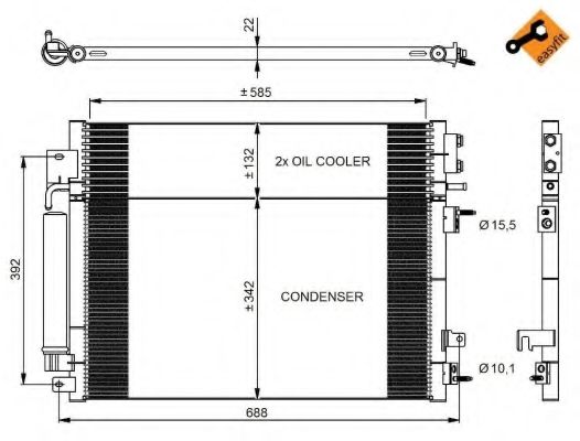 SAMPA Mounting, stabiliser bar 12227994 - SAMPA