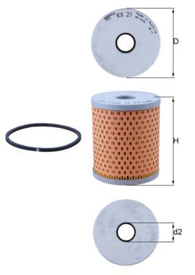 filtru combustibil - MAHLE ORIGINAL