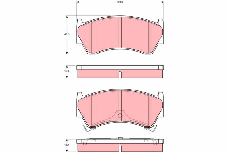 set placute frana,frana disc - TRW
