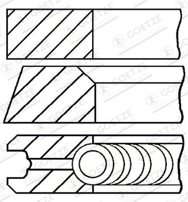 Set segmenti piston - GOETZE ENGINE