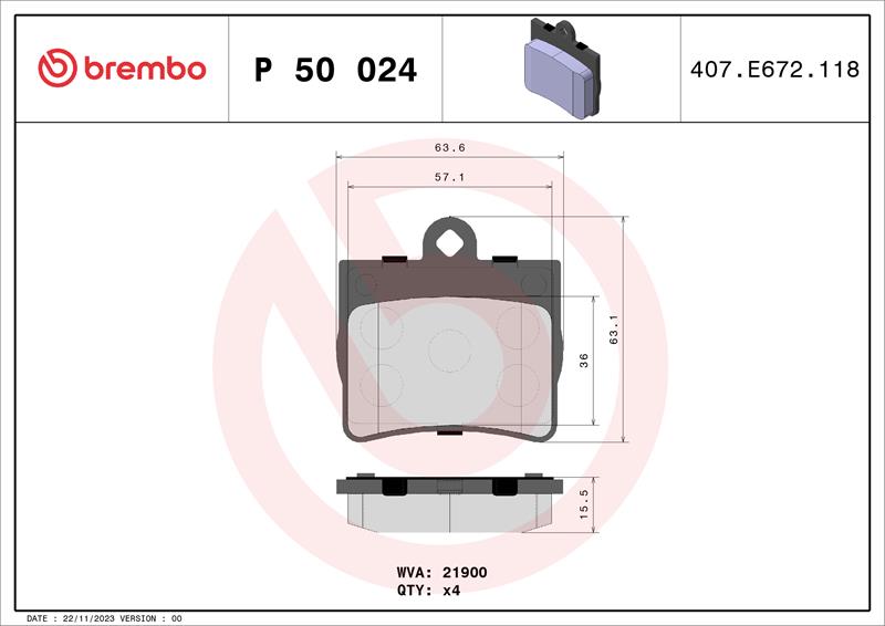 set placute frana,frana disc - BREMBO