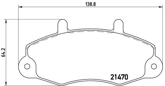 set placute frana,frana disc - BREMBO