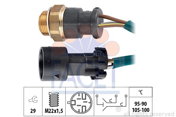 Comutator temperatura, ventilator radiator - FACET