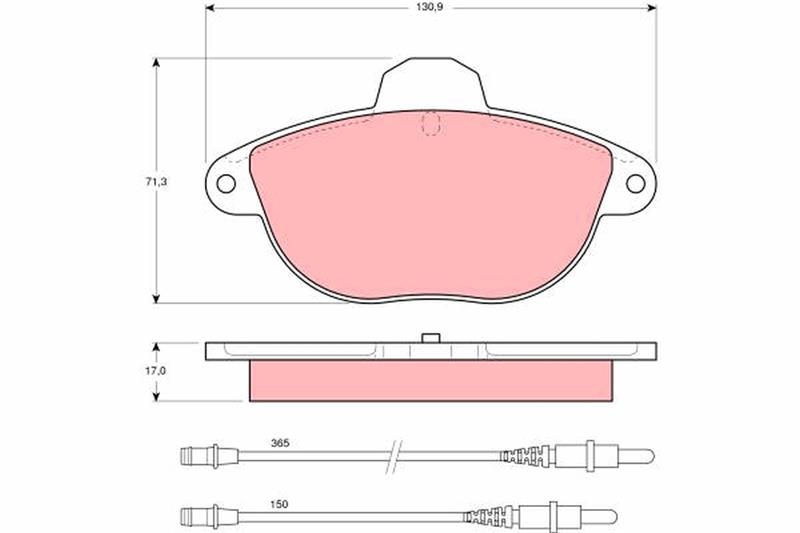 set placute frana,frana disc - TRW