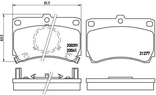 set placute frana,frana disc - BREMBO
