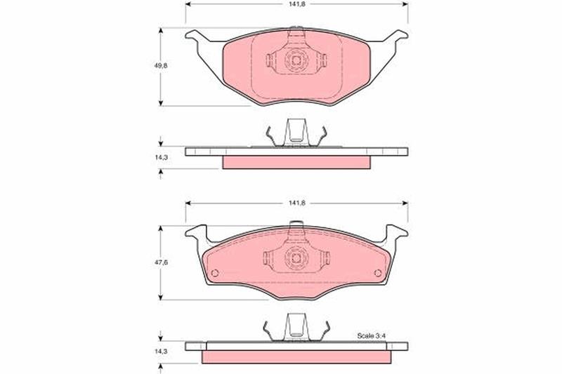 set placute frana,frana disc - TRW
