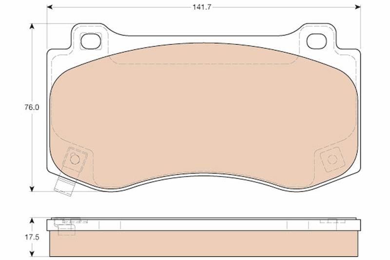 set placute frana,frana disc - TRW