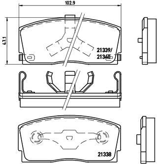 set placute frana,frana disc - BREMBO