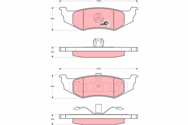 set placute frana,frana disc - TRW