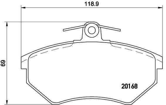 set placute frana,frana disc - BREMBO