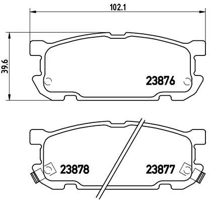 set placute frana,frana disc - BREMBO
