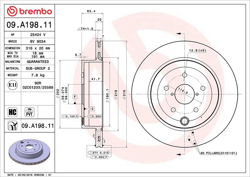 Disc frana - BREMBO