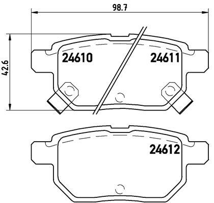set placute frana,frana disc - BREMBO