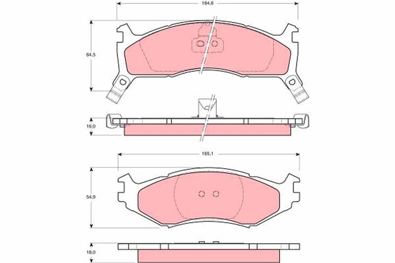 set placute frana,frana disc - TRW