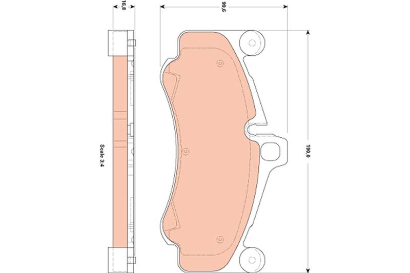set placute frana,frana disc - TRW