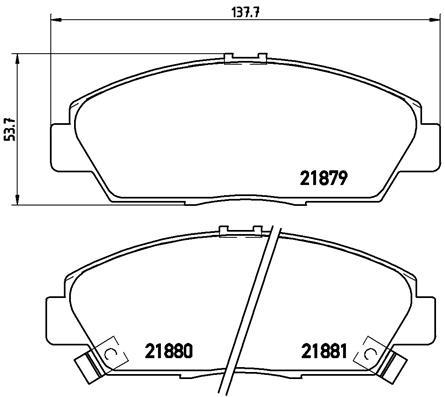 set placute frana,frana disc - BREMBO