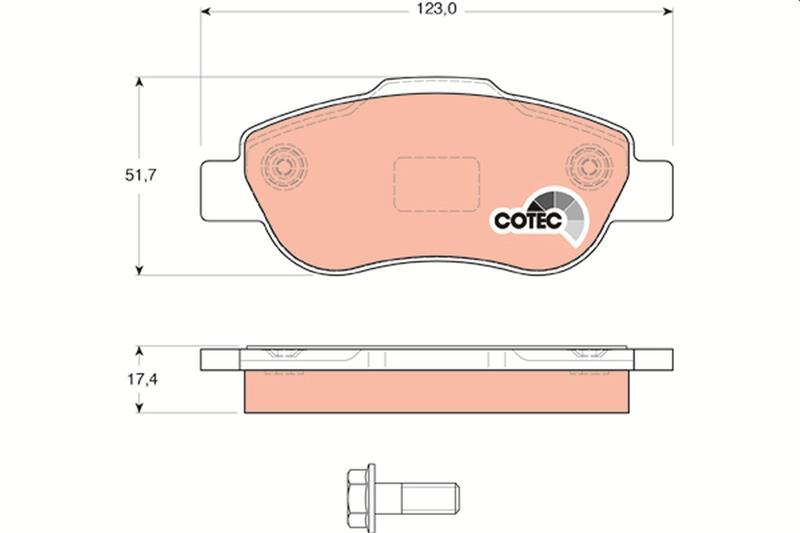 set placute frana,frana disc - TRW