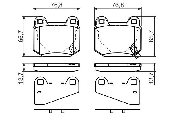 set placute frana,frana disc - BOSCH