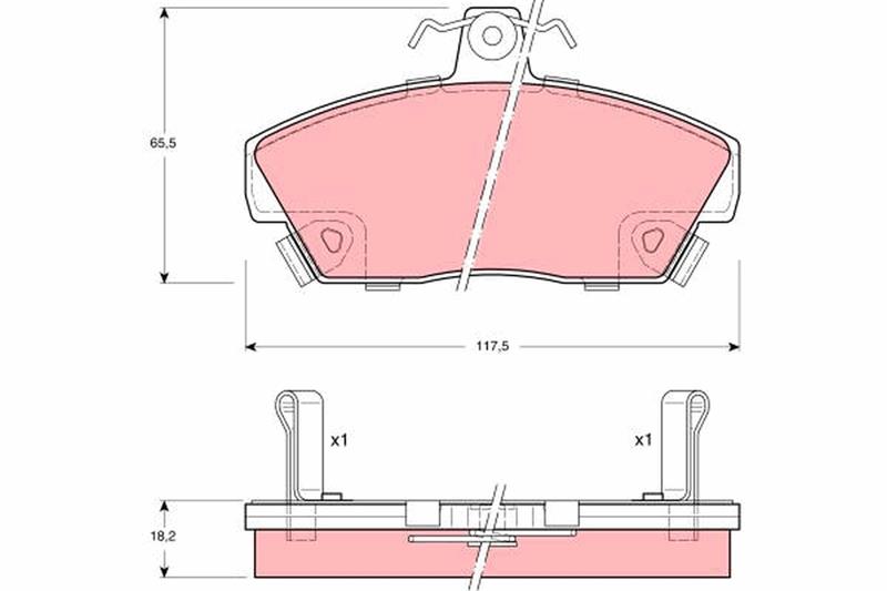 set placute frana,frana disc - TRW