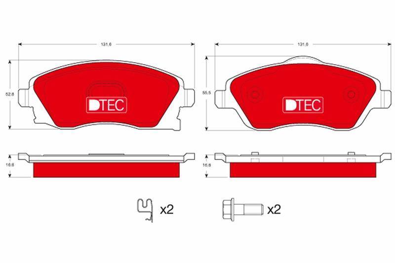 set placute frana,frana disc - TRW