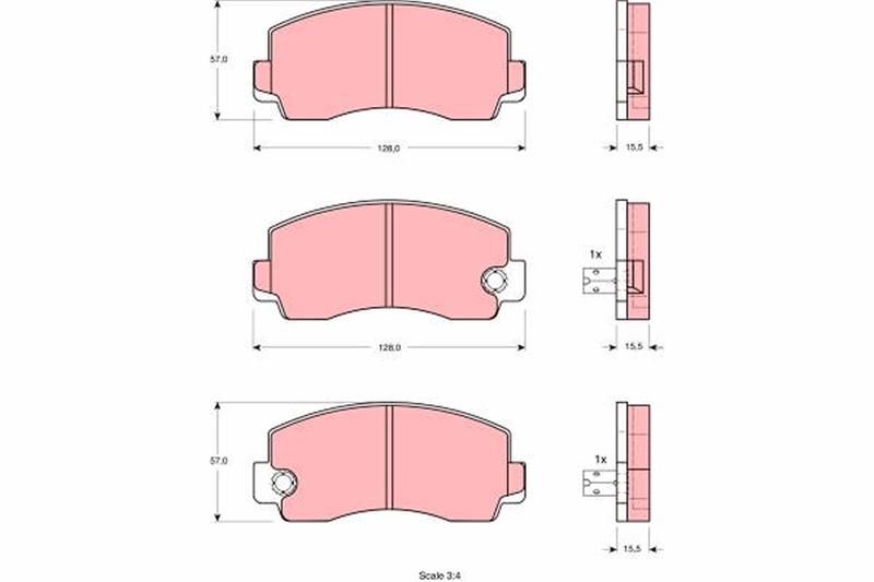 set placute frana,frana disc - TRW