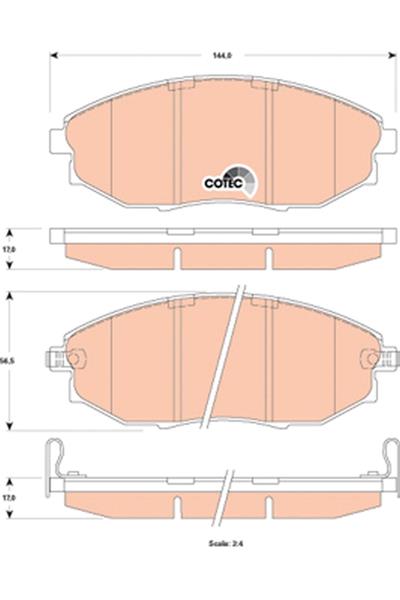 set placute frana,frana disc - TRW