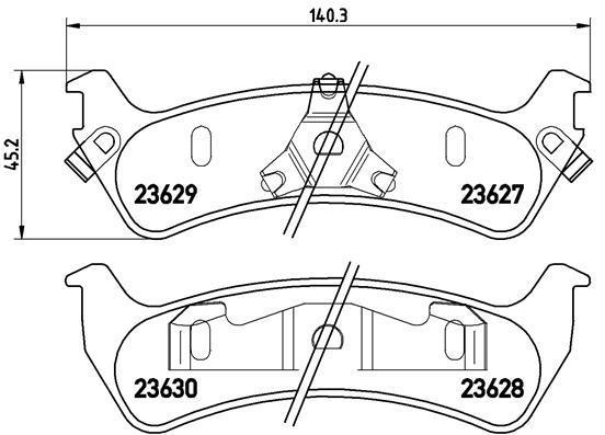 set placute frana,frana disc - BREMBO