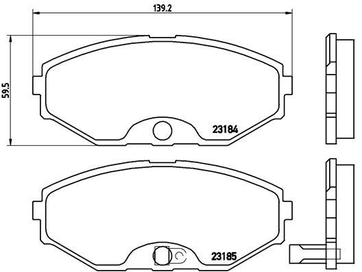 set placute frana,frana disc - BREMBO