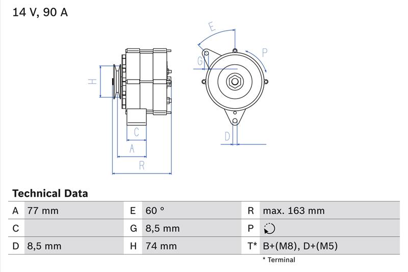Generator / Alternator - BOSCH