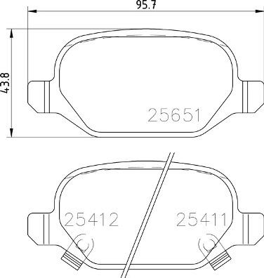 set placute frana,frana disc - BREMBO