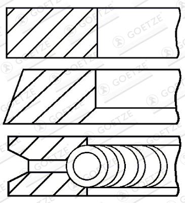 Set segmenti piston - GOETZE ENGINE