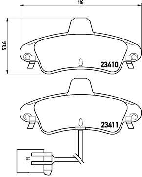 set placute frana,frana disc - BREMBO
