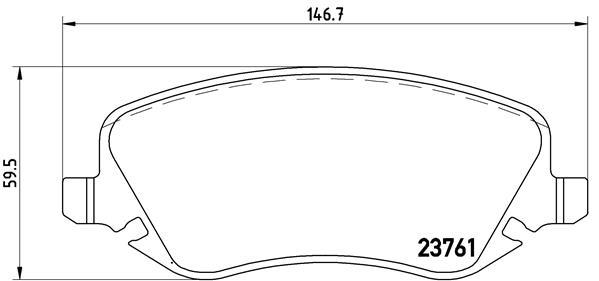 set placute frana,frana disc - BREMBO