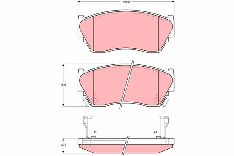 set placute frana,frana disc - TRW