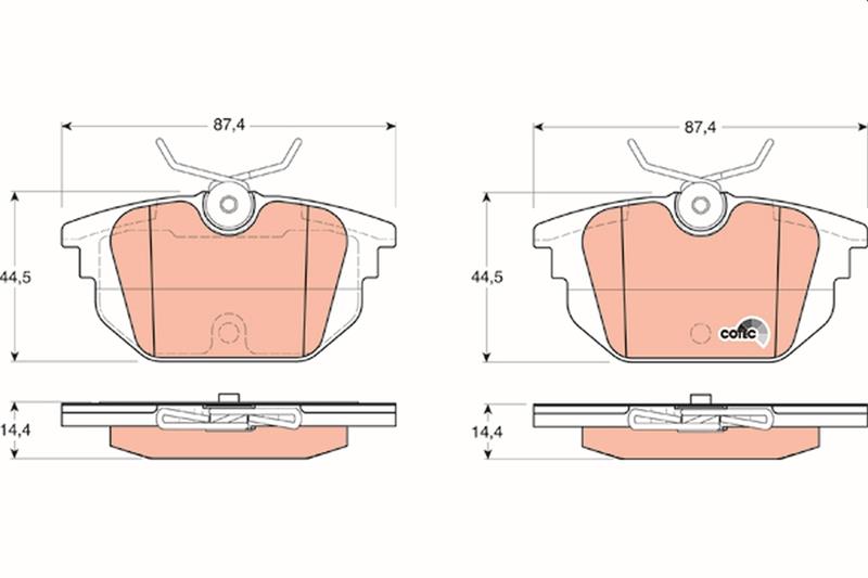 set placute frana,frana disc - TRW