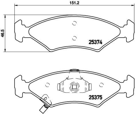 set placute frana,frana disc - BREMBO