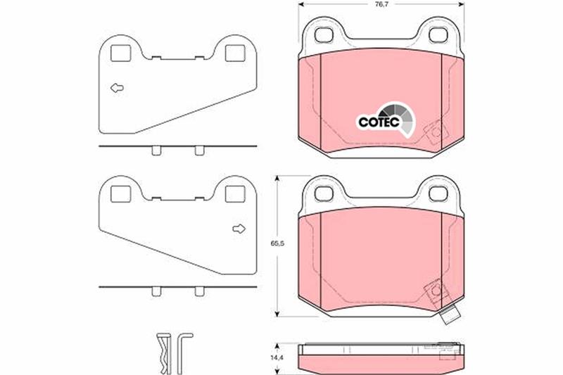 set placute frana,frana disc - TRW