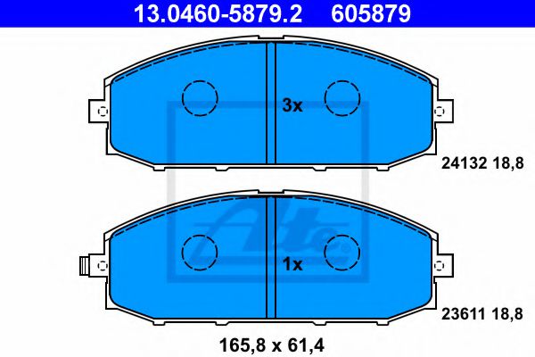 set placute frana,frana disc - ATE
