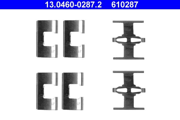 Set accesorii, placute frana - ATE