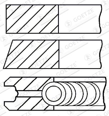 Set segmenti piston - GOETZE ENGINE