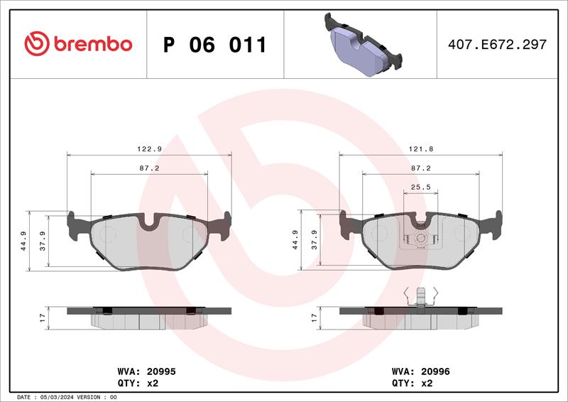 set placute frana,frana disc - BREMBO