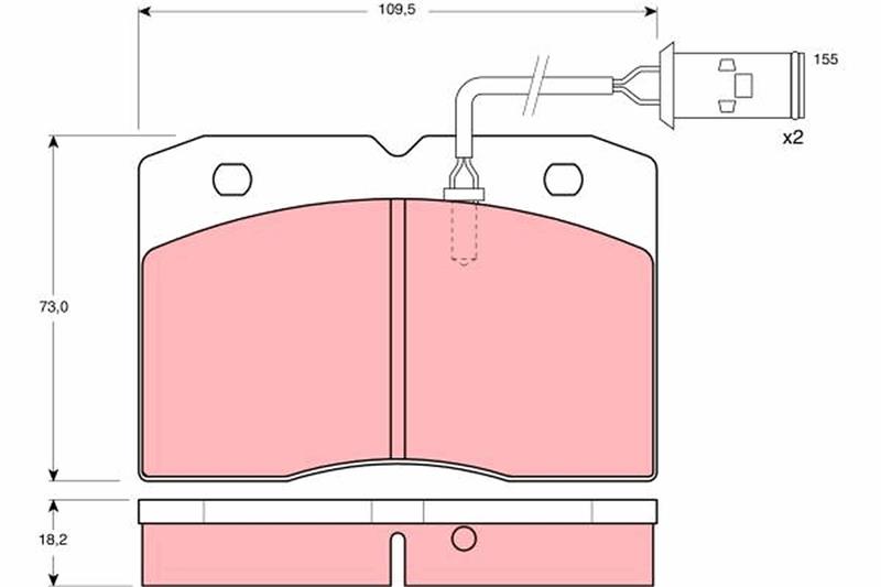 set placute frana,frana disc - TRW