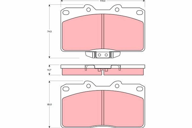 set placute frana,frana disc - TRW
