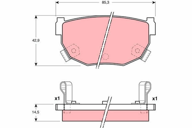 set placute frana,frana disc - TRW
