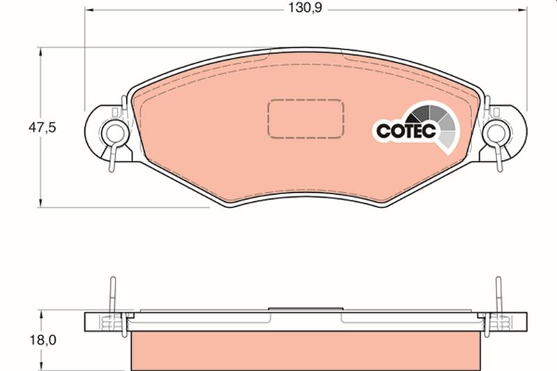 set placute frana,frana disc - TRW