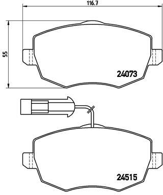 set placute frana,frana disc - BREMBO