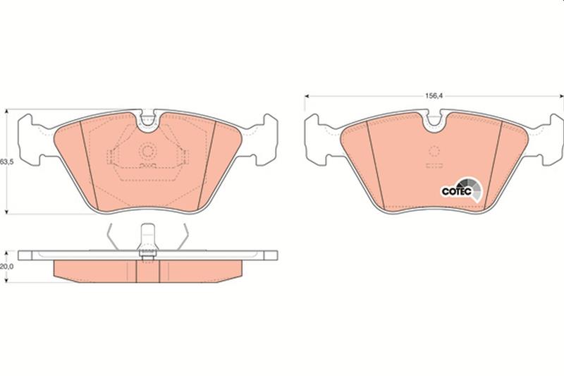 set placute frana,frana disc - TRW