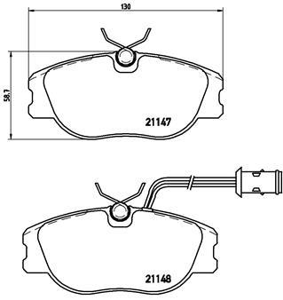 set placute frana,frana disc - BREMBO