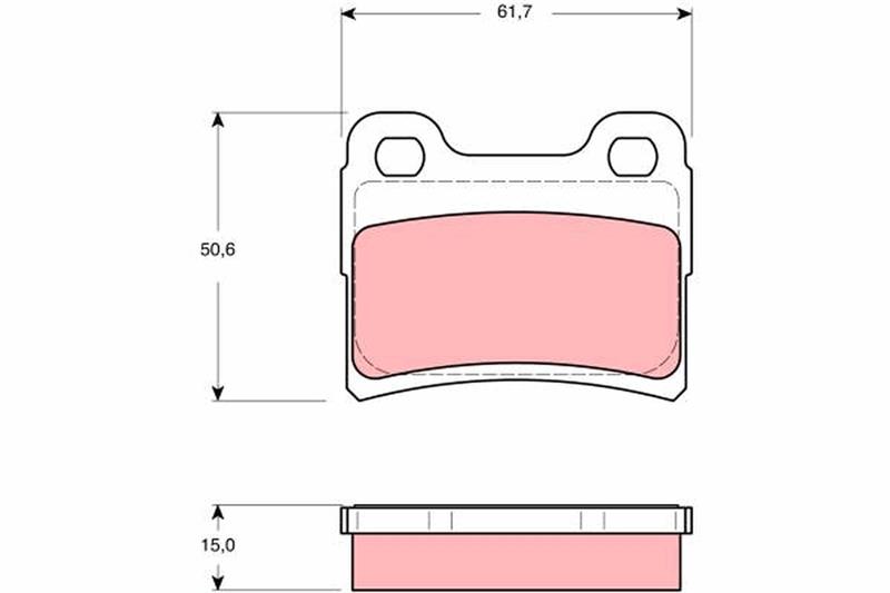 set placute frana,frana disc - TRW