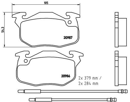 set placute frana,frana disc - BREMBO